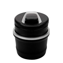 Luxe glow effect of portable car ashtray with lid