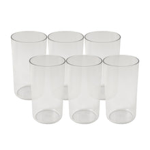 Solid clear tumbler made from heavy plastic with glass appearance