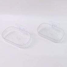 Sleek transparent soap tray with easy wall mount feature and drainage
