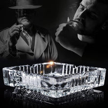 Crystal quality ashtray for indoor and outdoor use.