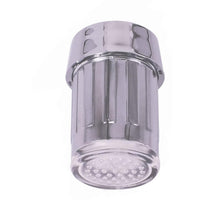 LED faucet light shining stylish blue glow from kitchen faucet adapter