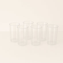 Transparent reusable plastic tumblers ideal for cocktails and beverages