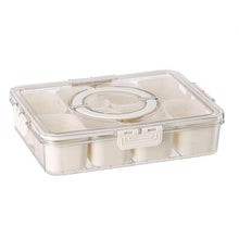 Plastic food storage box with 6 compartments and lid