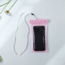 Waterproof phone pouch pink product shot