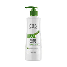 Bottle of Aloe Vera enriched nourishing body lotion by OG Beauty