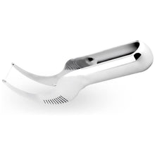 Multi-purpose watermelon slicer demonstrating its ability to create uniform pieces.