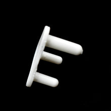 Pack of 100 white baby socket covers, essential for child safety in homes.