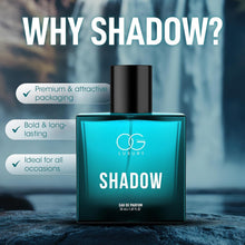 Luxury Shadow Eau de Parfum masculine perfume bottle with modern look