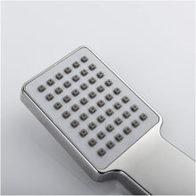 Side view of the durable plastic high pressure shower head.