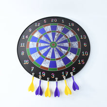Magnetic dart board mounted on wall for indoor dart games