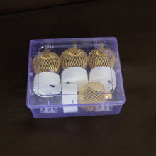 Decorative Apple Shape LED Tealight Candles - (4 Pc)