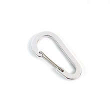 Polished steel small snap hook clasp for keychains and belts