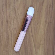 Close-up of ultra-soft synthetic bristles on makeup brush for smooth blending
