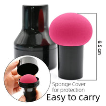 Side angle of makeup sponge puff designed for foundation