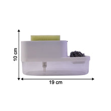 Close-up of non-slip base of the dish soap dispenser and sponge holder