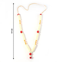 Religious pooja gajra garland with beads for idol adornment