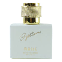 Luxury white fragrance perfume bottle view