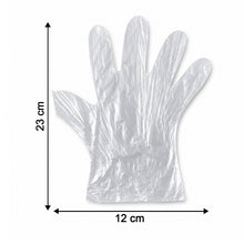 Packaging of disposable plastic gloves for hygienic tasks