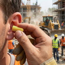 Individual foam ear plug highlighting soft and comfortable design