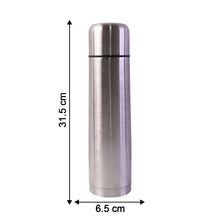 Travel flask made of stainless steel with carry bag