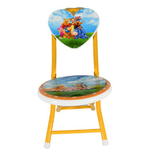 Kids folding chair shown with approximate dimensions for easy understanding.
