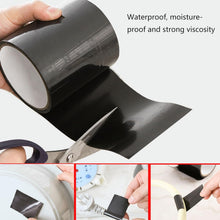 Patch made with Flex Tape waterproof leak-proof repair tape for cracks