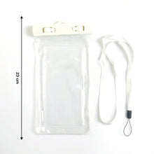 Waterproof smartphone pouch lifestyle image showing durable water protection