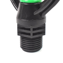 Close-up of the durable plastic rotating mechanism of the butterfly garden sprinkler head.