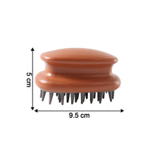 Detailed close-up of flexible bristles on scalp massage brush