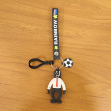 Sporty and decorative cartoon football boy keyring for kids and football lovers