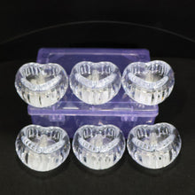 Battery powered LED crystal tealight candles set illuminating room
