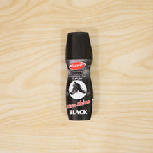 Easy-to-use black shoe polish to give shoes a glossy finish
