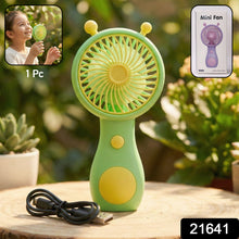 Compact handheld fan with cute cartoon design for kids