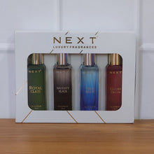 Premium mini fragrance gift pack with four bottles