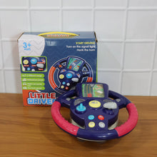 Colorful musical steering wheel toy for toddlers with buttons and lights