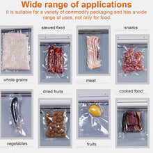 Organized pantry with various foods stored securely using the vacuum sealing system.
