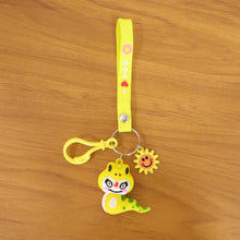 Kawaii dinosaur keychain decorative charm for kids and teens