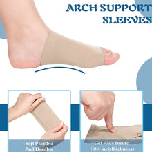 Foot Arch Support for Men & Women | Medial Arch Support for Flat Feet Correction Sleeve with Cushion | Plantar Fasciitis Leg Foot Pain Relief Product | Foot Care for Orthopedic Shoes Slippers, (1 Pair)