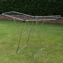 Heavy duty foldable cloth drying rack from Supermom for large indoor and outdoor laundry loads