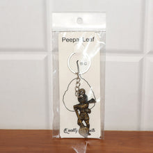 Lord Hanuman metal keychain packaged in Peepal leaf blister pack