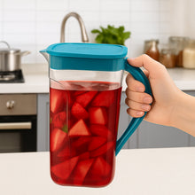 Top view of Supermom Marina plastic jug and six glass set