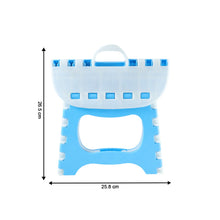 Foldable step stool with textured non-slip surface for safety