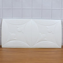 Textured white floral 3D foam wallpaper panel for wall upgrade