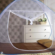 Foldable mosquito net tent crafted from polyester for easy use and protection