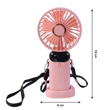 Neutral image of portable handheld fan with digital display