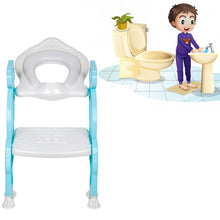 2-in-1 potty training ladder for easy toilet access, shown in a clean bathroom.