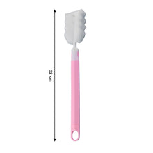 Flexible silicone bottle brush for thorough cleaning of bottles and containers
