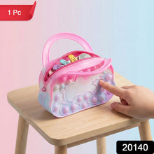 Rainbow coloured pop it fidget coin pouch for kids