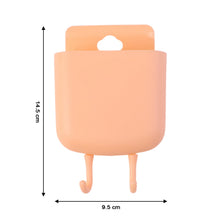 Bedroom wall organizer pocket for mobile charging and accessories