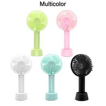 Small handheld fan, perfect for desk or travel use.